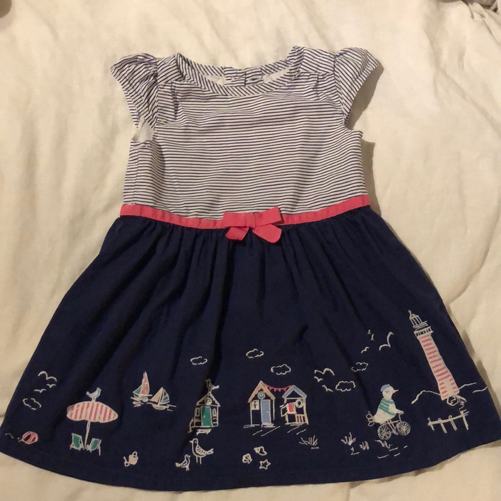 Gymboree adorable navy beachfront dress